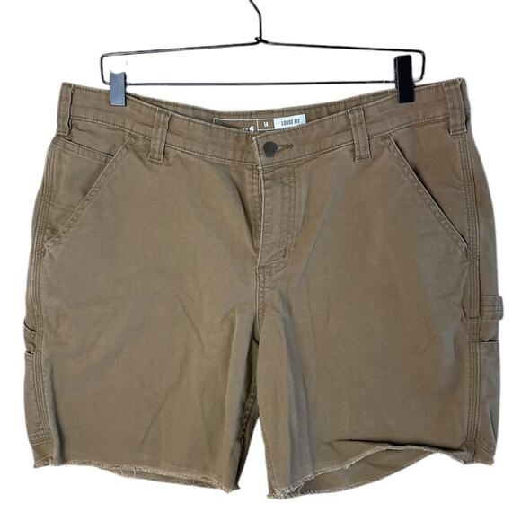 Carhartt Women’s Sz 14 Canvas Work Shorts Loose Fit Rugged Flex - Picture 1 of 6